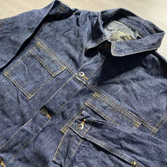 Vintage Y2K Reynolds & Perry RP55 Snowball Fight Dark Wash Denim Jean Jacket 2XL - Picture 3 of 6